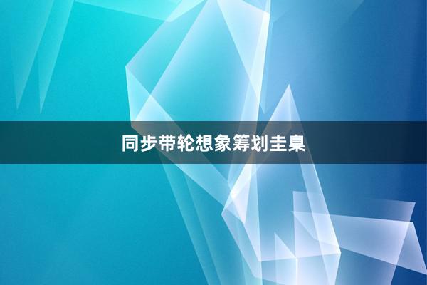 同步带轮想象筹划圭臬